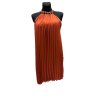 Šaty letní skládané bez rukávu dámské (S/M/L ONE SIZE) ITALSKÁ MÓDA IMWGB24029 (Velikost S/M/L, Barva béžová)