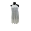 Šaty letní skládané bez rukávu dámské (S/M/L ONE SIZE) ITALSKÁ MÓDA IMWGB24029 (Velikost S/M/L, Barva béžová)
