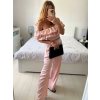 Souprava letní saténová top a kalhoty dámská (S/M/L ONE SIZE) ITALSKÁ MÓDA IMWAS24003/DU (Velikost S/M/L, Barva béžová)
