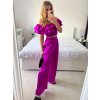 Souprava letní saténová top a kalhoty dámská (S/M/L ONE SIZE) ITALSKÁ MÓDA IMWAS24003/DU (Velikost S/M/L, Barva béžová)