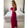 Souprava letní saténová top a kalhoty dámská (S/M/L ONE SIZE) ITALSKÁ MÓDA IMWAS24003/DU (Velikost S/M/L, Barva béžová)