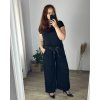 Kalhoty dlouhé dámské nadrozměr (3XL/4XL ONE SIZE) ITALSKÁ MÓDA IMWQ24148/DR