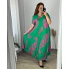Šaty dlouhé  letní krátký rukáv dámské nadrozměr (54/56/58 ONE SIZE) ITALSKÁ MÓDA IMWEC24122/DUR (Velikost 56/58, Barva Černá)