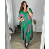 Šaty dlouhé  letní krátký rukáv dámské nadrozměr (54/56/58 ONE SIZE) ITALSKÁ MÓDA IMWEC24122/DUR (Velikost 56/58, Barva Černá)