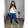Kalhoty strečové 7/8 dlouhé dámské nadrozměr (56/58 ONE SIZE) POLSKÁ MÓDA IMWT24085/DUR