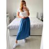 Sukně dlouhá dámská (S/M ONE SIZE) ITALSKá MóDA IMSM24KIKI/DU (Velikost S/M/L, Barva tmavě modrá)
