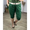 Kalhoty 3/4 letní strečové dámské nadrozměr  (50/52 ONE SIZE) ITALSKÁ MÓDA IM424SISIS/DR (Velikost 50/52, Barva béžová)