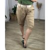 Kalhoty 3/4 letní strečové dámské nadrozměr  (50/52 ONE SIZE) ITALSKÁ MÓDA IM424SISIS/DR (Velikost 50/52, Barva béžová)