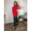 Tunika s přívěskem krátký rukáv dámská nadrozměr (56/58 ONE SIZE) ITALSKÁ MÓDA IM424BOLOGNA/DUR (Velikost 56/58, Barva Černá)