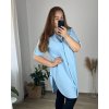 Košile dlouhý rukáv dámská nadrozměr (48/50 ONE SIZE) ITALSKá MÓDA IMC24MARIA/DR (Velikost 48/50, Barva béžová)