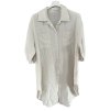 Košile dlouhý rukáv dámská nadrozměr (48/50 ONE SIZE) ITALSKá MÓDA IMC24MARIA/DR (Velikost 48/50, Barva béžová)