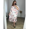 Šaty dlouhé carmen dlouhý rukáv dámské nadrozměr (50/52) ITALSKÁ MÓDA IMWEC24046/DUR (Velikost 50/52, Barva bílá)