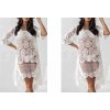 Tunika přehoz přes plavky dámská (S/M/L ONE SIZE) ITALSKÁ MÓDA IMWB24063/DUR (Velikost M/L, Barva bílá)