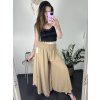 Kalhoty harémky letní dlouhé dámské Arioso (S/M/L ONE SIZE) ITALSKÁ MÓDA IM424402/DUR (Velikost S/M/L, Barva béžová)