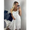 Šaty letní viskozové krajkové na ramínka dámské (S/M ONE SIZE) ITALSKá MóDA IM423201/DUR (Velikost S/M/L, Barva bílá)