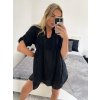 Šaty letní krajkové krátký rukáv dámské (S/M ONE SIZE) ITALSKÁ MÓDA IM723062/DUR (Velikost S/M/L, Barva bílá)