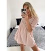 Šaty letní krajkové krátký rukáv dámské (S/M ONE SIZE) ITALSKÁ MÓDA IM723062/DUR (Velikost S/M/L, Barva bílá)