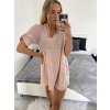 Šaty letní krajkové krátký rukáv dámské (S/M ONE SIZE) ITALSKÁ MÓDA IM723062/DUR (Velikost S/M/L, Barva bílá)