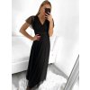 Šaty společenské elegantní krátký rukáv dámské (S/M ONE SIZE) ITALSKÁ MÓDA IMPSH223589L/DUR
