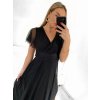Šaty společenské elegantní krátký rukáv dámské (S/M ONE SIZE) ITALSKÁ MÓDA IMPSH223589L/DUR