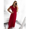 Šaty společenské elegantní krátký rukáv dámské (S/M ONE SIZE) ITALSKÁ MÓDA IMPSH223589L/DUR