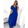 Šaty společenské elegantní krátký rukáv dámské (S/M ONE SIZE) ITALSKÁ MÓDA IMPSH223589L/DUR