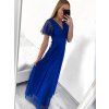 Šaty společenské elegantní krátký rukáv dámské (S/M ONE SIZE) ITALSKÁ MÓDA IMPSH223589L/DUR