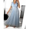 Šaty společenské elegantní krátký rukáv dámské (S/M ONE SIZE) ITALSKÁ MÓDA IMPSH223589L/DUR