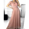 Šaty společenské elegantní krátký rukáv dámské (S/M ONE SIZE) ITALSKÁ MÓDA IMPSH223589L/DUR