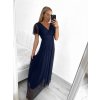 Šaty společenské elegantní krátký rukáv dámské (S/M ONE SIZE) ITALSKÁ MÓDA IMPSH223589L/DUR