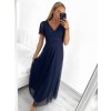 Šaty společenské elegantní krátký rukáv dámské (S/M ONE SIZE) ITALSKÁ MÓDA IMPSH223589L/DUR