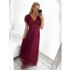Šaty společenské elegantní krátký rukáv dámské (S/M ONE SIZE) ITALSKÁ MÓDA IMPSH223589L/DUR
