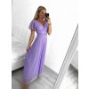 Šaty společenské elegantní krátký rukáv dámské (S/M ONE SIZE) ITALSKÁ MÓDA IMPSH223589L/DUR