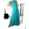 Šaty společenské elegantní krátký rukáv dámské (S/M ONE SIZE) ITALSKÁ MÓDA IMPSH223589L/DUR