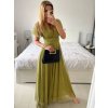 Šaty společenské elegantní krátký rukáv dámské (S/M ONE SIZE) ITALSKÁ MÓDA IMPSH223589L/DUR