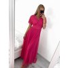 Šaty společenské elegantní krátký rukáv dámské (S/M ONE SIZE) ITALSKÁ MÓDA IMPSH223589L/DUR