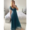 Šaty společenské elegantní krátký rukáv dámské (S/M ONE SIZE) ITALSKÁ MÓDA IMPSH223589L/DUR