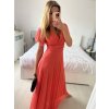 Šaty společenské elegantní krátký rukáv dámské (S/M ONE SIZE) ITALSKÁ MÓDA IMPSH223589L/DUR
