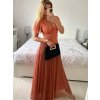 Šaty společenské elegantní krátký rukáv dámské (S/M ONE SIZE) ITALSKÁ MÓDA IMPSH223589L/DUR