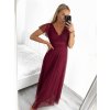 Šaty společenské elegantní krátký rukáv dámské (S/M ONE SIZE) ITALSKÁ MÓDA IMPSH223589L/DUR