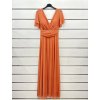 Šaty společenské elegantní krátký rukáv dámské (S/M ONE SIZE) ITALSKÁ MÓDA IMPSH223589L/DUR