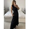 Šaty košilové krátký rukáv dámské (S/M/L ONE SIZE) ITALSKÁ MÓDA IMWCA24345/DU (Velikost S/M/L, Barva Černá)