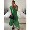 Šaty dlouhé mušelín krátký rukáv dámské (S/M/L ONE SIZE) ITALSKÁ MÓDA IMWBH24054/DU (Velikost S/M/L, Barva Černá)