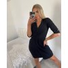 Šaty elegantní dlouhý rukáv dámské (S/M ONE SIZE) ITALSKÁ MÓDA IMHMS23095/DUR (Velikost S/M/L, Barva tmavě smaragdová)