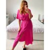 Šaty dlouhé letní krátký rukáv mušelín dámské (S/M/L ONE SIZE) ITALSKÁ MÓDA IMWA24198/DU