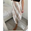 Sukně středně dlouhá saténová dámská (S/M ONE SIZE) ITALSKÁ MÓDA IMM24M6886A/DU (Velikost S/M/L, Barva béžová)
