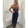 Overal dlouhý carmen letní dámský (S/M ONE SIZE) ITALSKÁ MÓDA IMM24M5986A/DU (Velikost S/M/L, Barva Černá)
