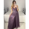Šaty dlouhé třpytivé společenské na ramínka dámské (S/M ONE SIZE) ITALSKÁ MÓDA IMPSH24L666/DU