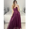 Šaty dlouhé třpytivé společenské na ramínka dámské (S/M ONE SIZE) ITALSKÁ MÓDA IMPSH24L666/DU