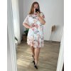 Šaty oversize letní šifonové 3/4 dlouhý rukáv dámské nadrozměr (52/54 ONE SIZE) ITALSKÁ MÓDA IMWGB24062/DR
